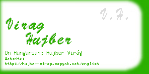 virag hujber business card